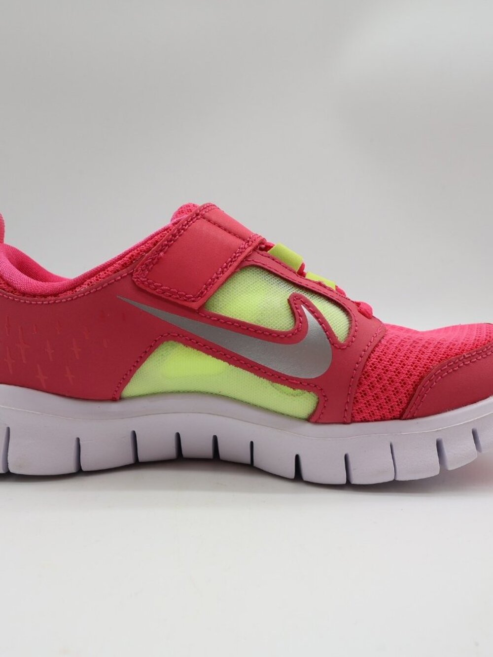 Nike Free Run 3 PSV Girls 2Y Pink Volt Athletic Running Shoes 512100-600 - Picture 10 of 14
